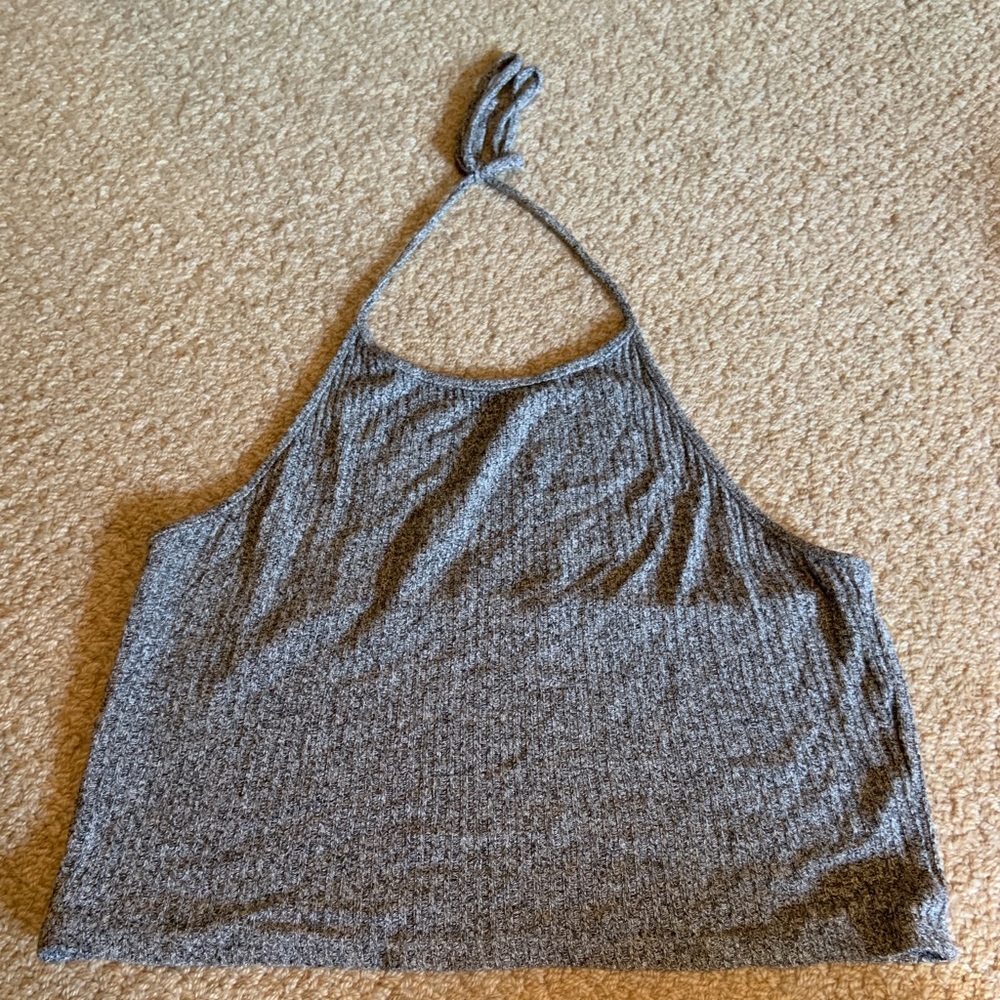 BRANDY GREY STRING CROP TOP